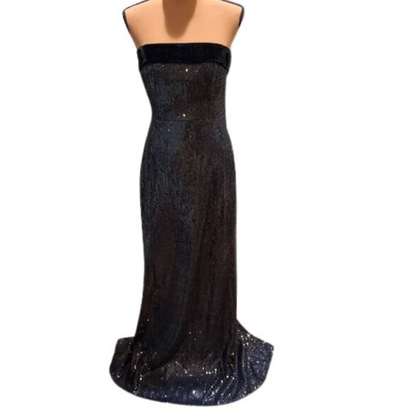 Monique Lhuillier Dresses & Skirts - ML Monique Lhuillier Reese Strapless Sequin Column Gown in Midnight Blue NWT